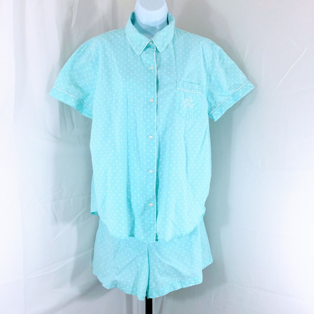 Lauren Ralph Lauren 2 Piece Cotton Pajama Set